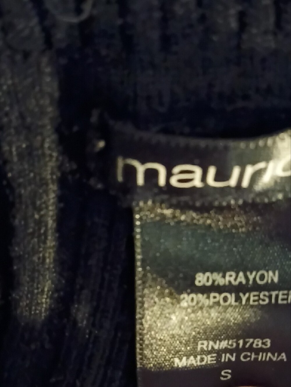 Mauri Black Ribbed Knit Top - Picture 2 of 3
